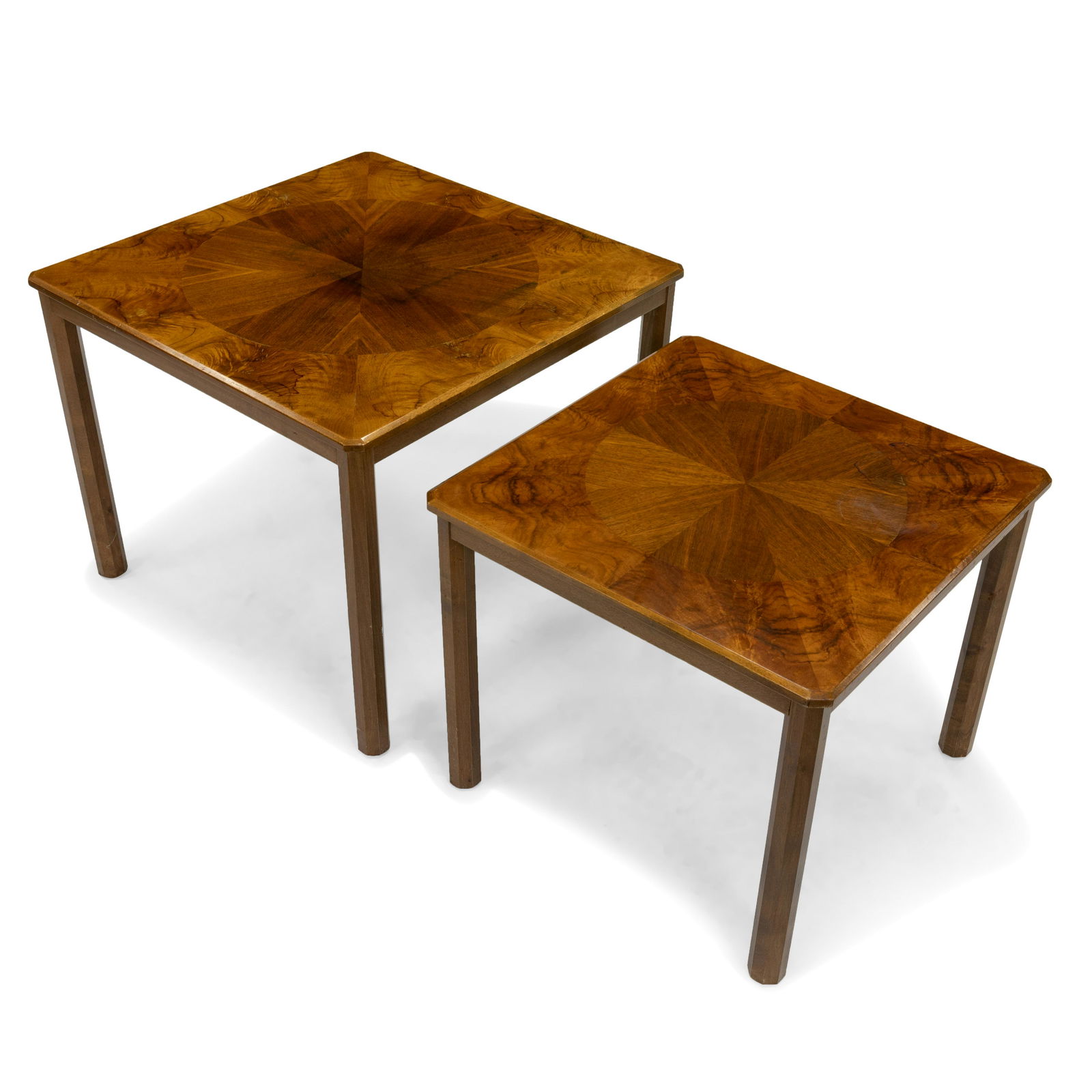 Swedish Inlaid Walnut Nesting Tables (1 of 4)