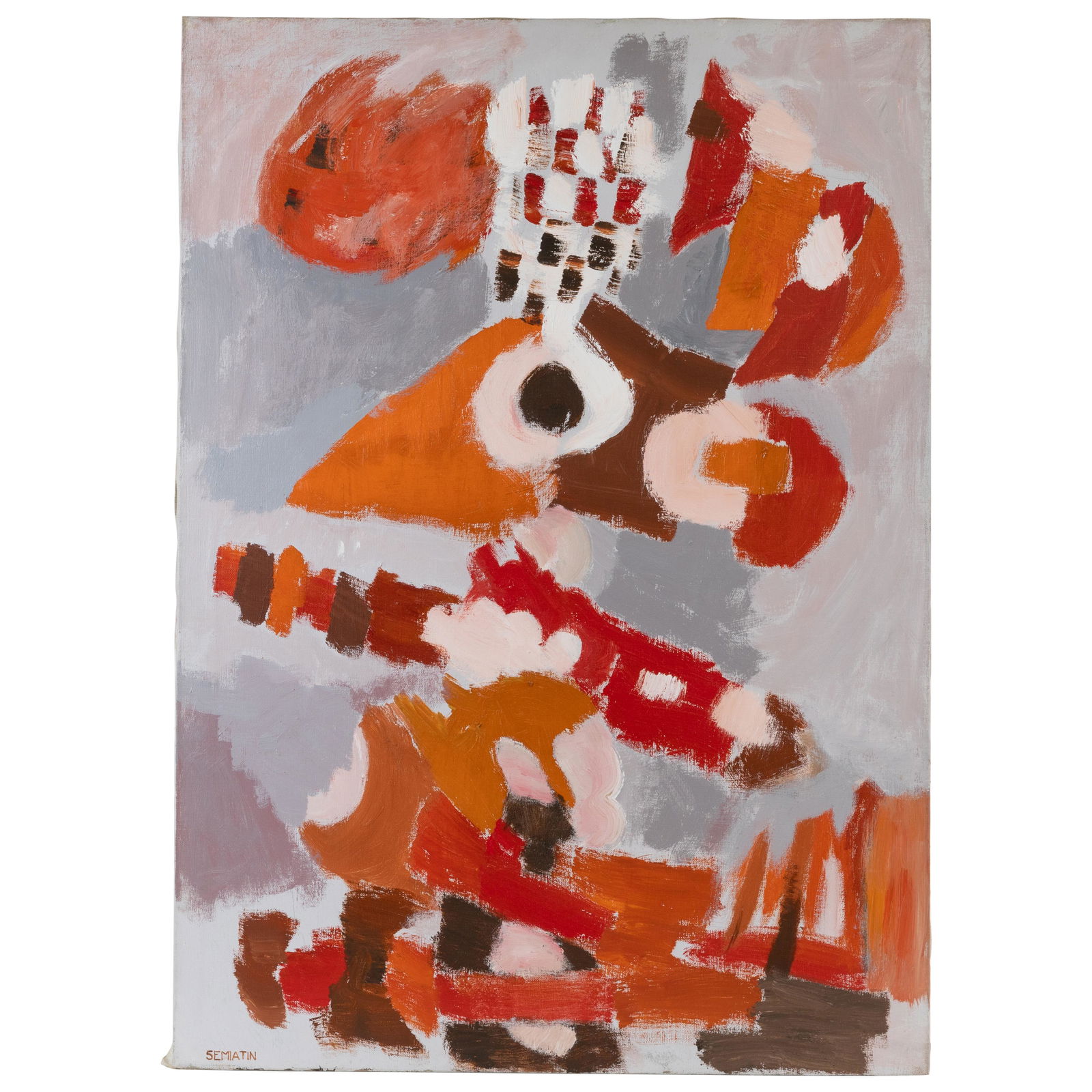 Jacob Semiatin - Abstract Oil on Canvas (1 of 3)