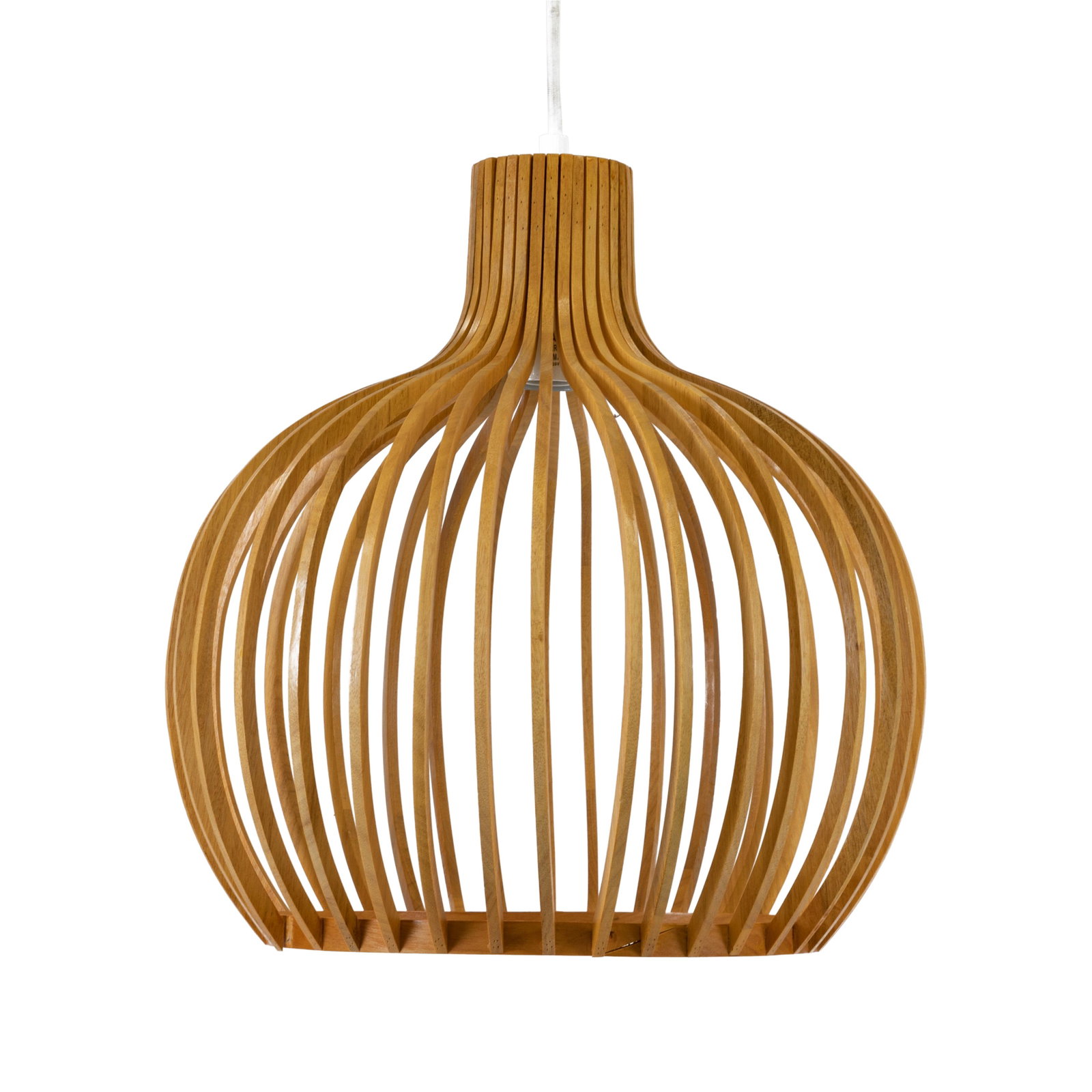Walnut Bentwood Light Fixture: Description - Bentwood light fixture. Dimensions - 17" x 16"