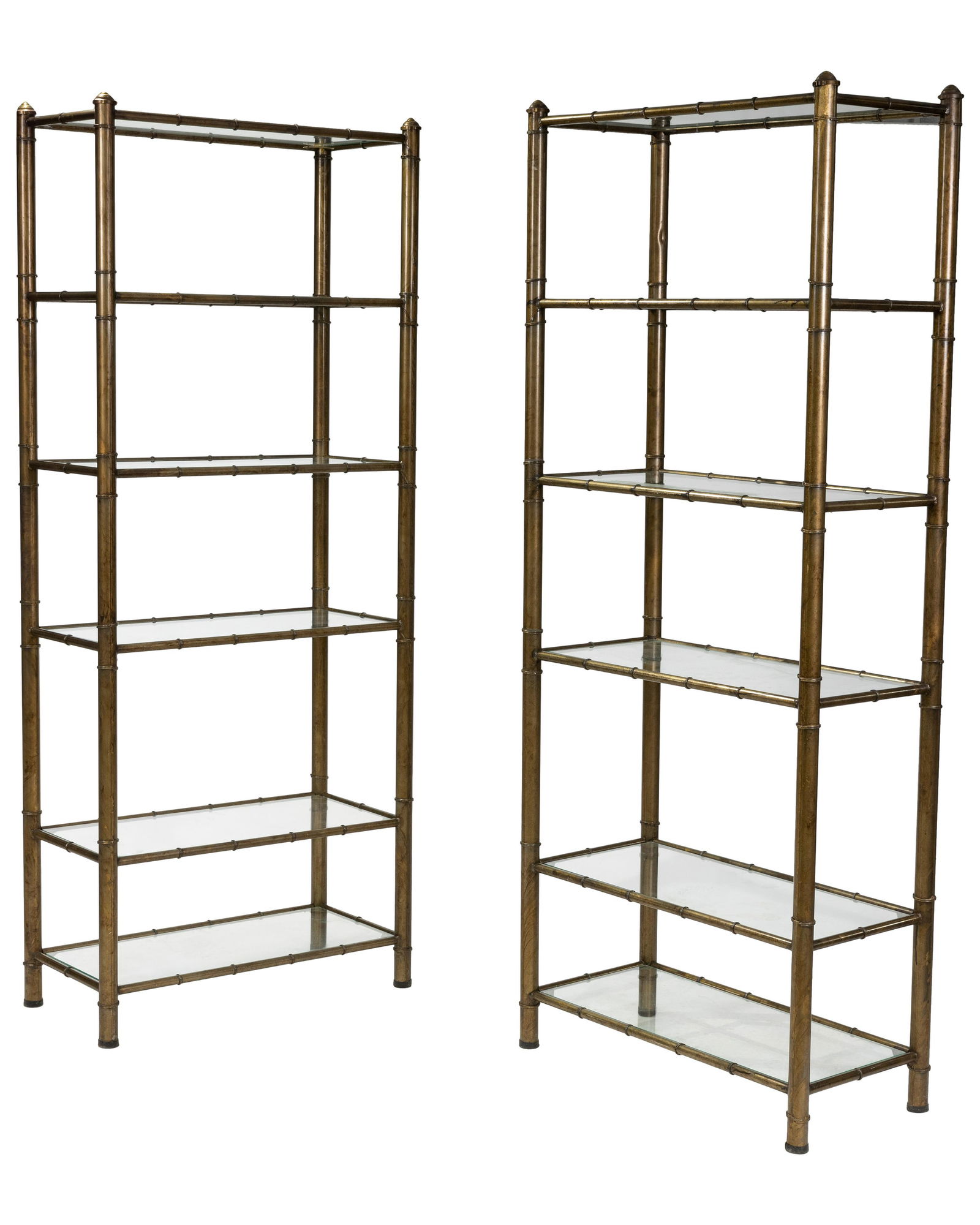 Gilt Metal Faux Bamboo Etageres (1 of 2)
