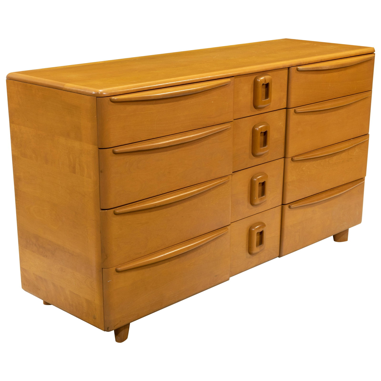 Heywood Wakefiled - Credenza: Description - Heywood Wakefield champagne credenza. Dimensions - 34.5" x 59.5" x 20"
