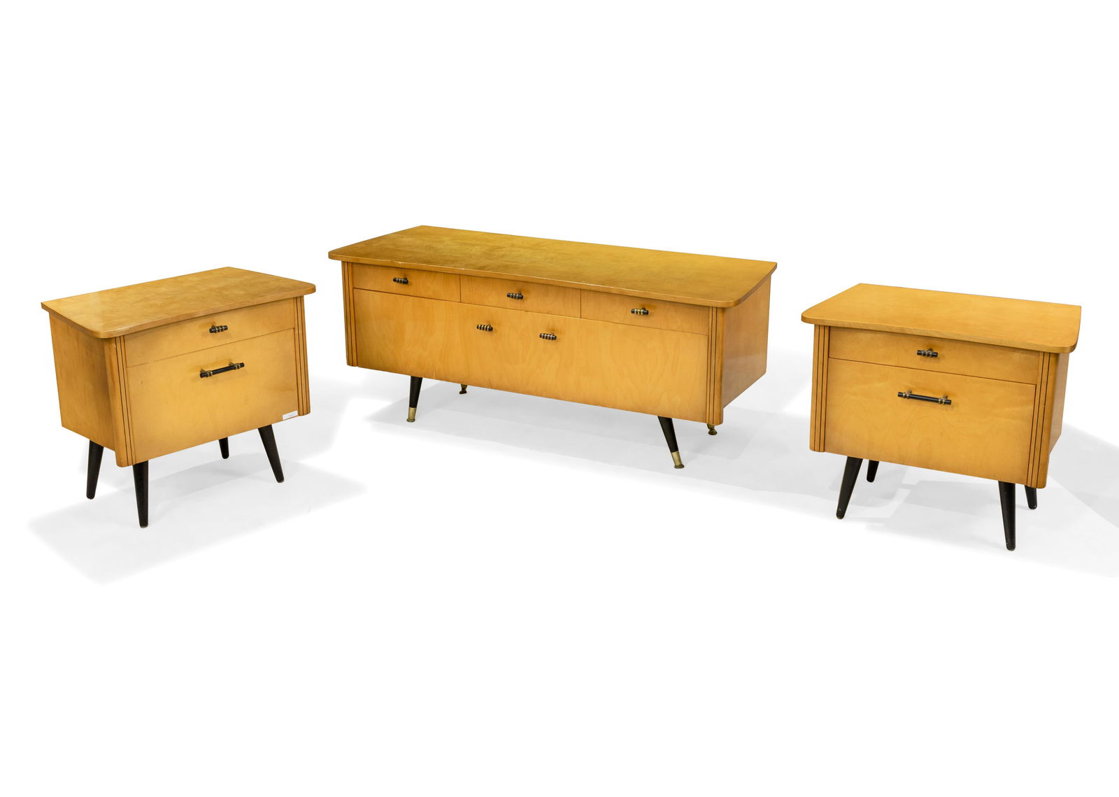 German Modern Nightstands and Low Chest (1 of 4)