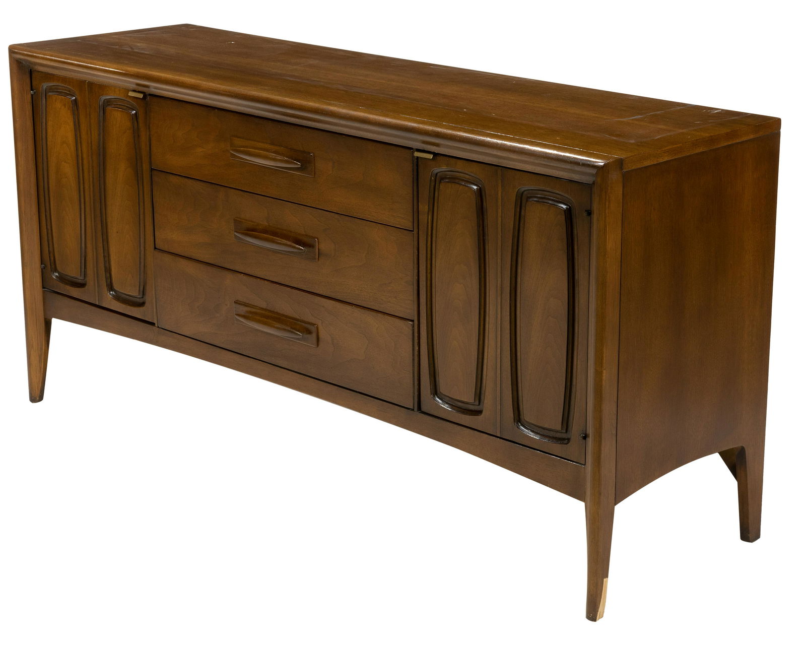 Brasilia Style Walnut Credenza (1 of 3)