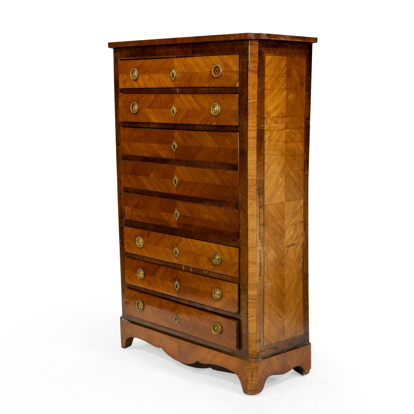 19th c. French Inlaid Abutante: Description - 19th century French inlaid abutante. Dimensions - 60" x 38.5" x 16"