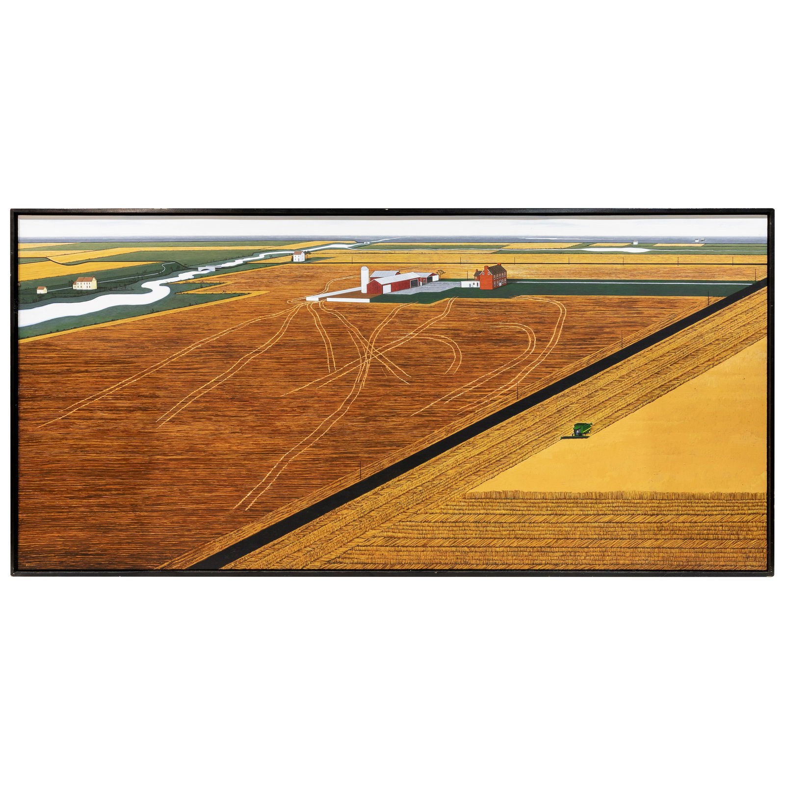 Large Farm Scene Oil on Board (1 of 5)