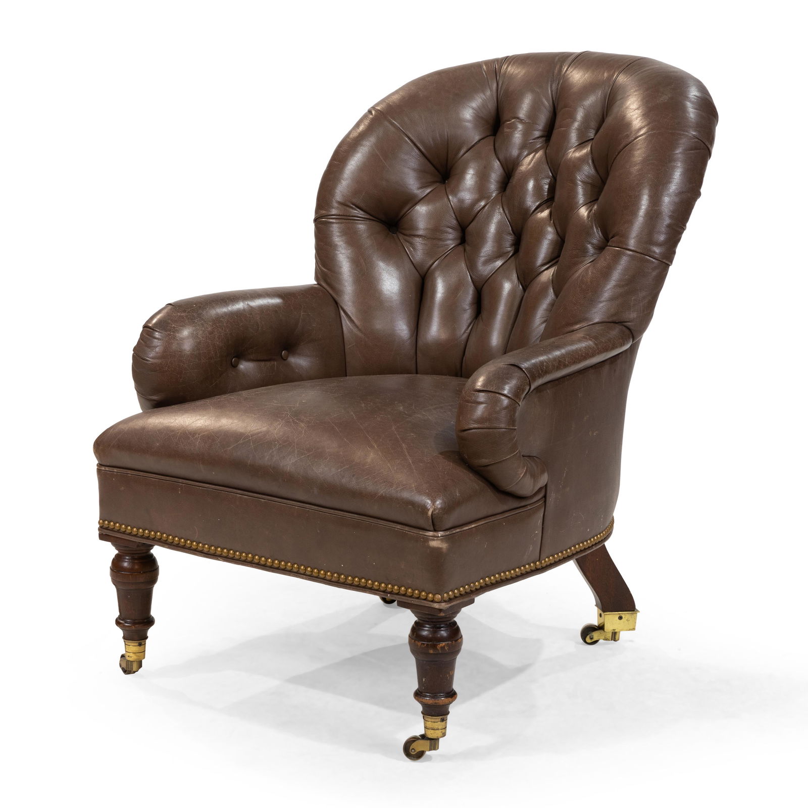 Hickory Chair Co. - Tufted Leather Chair (1 of 6)