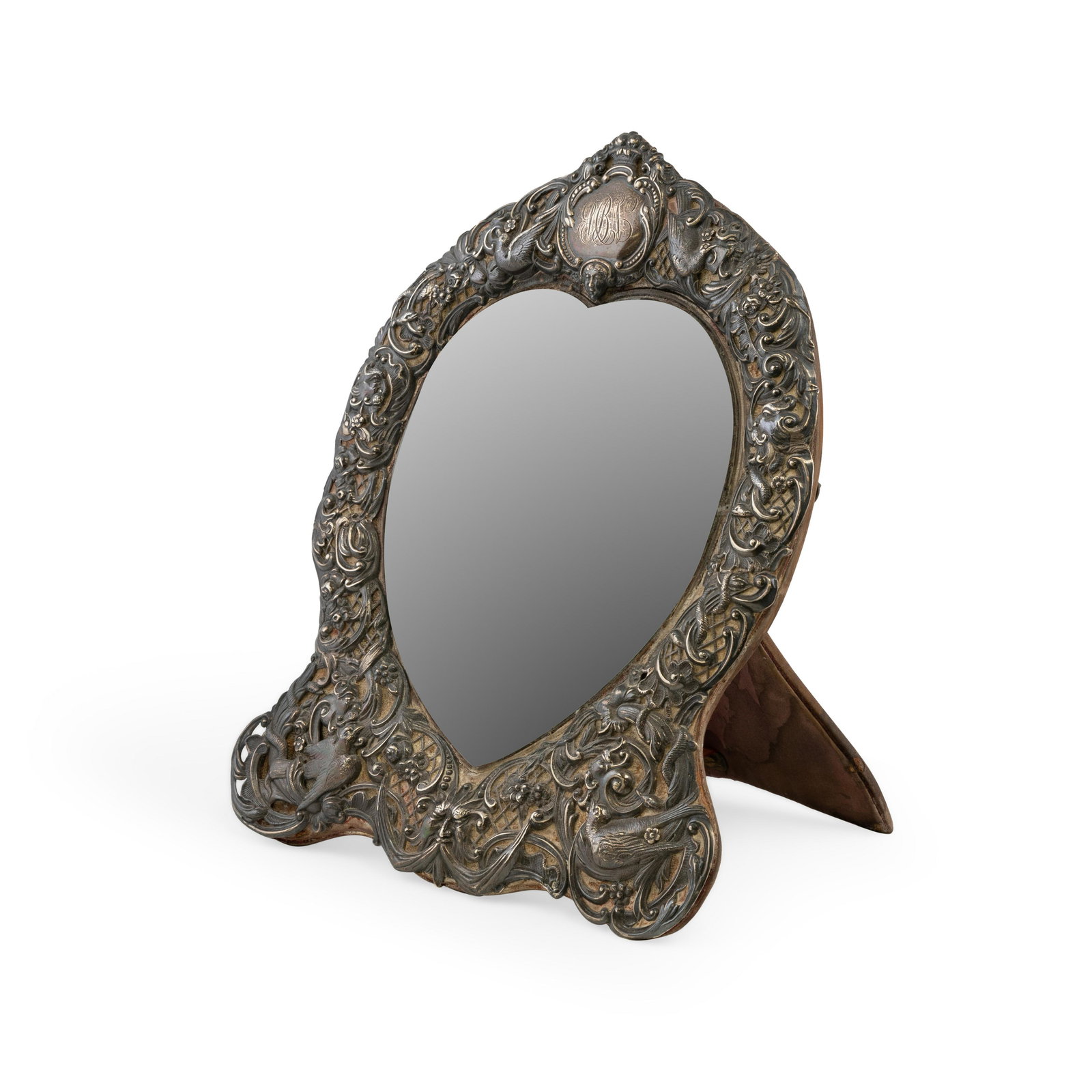 Ornate Sterling Framed Mirror (1 of 4)