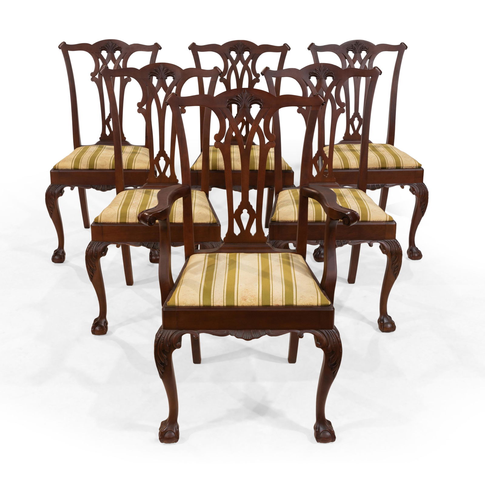 Mahogany Ball and Claw Dining Chairs (1 of 4)