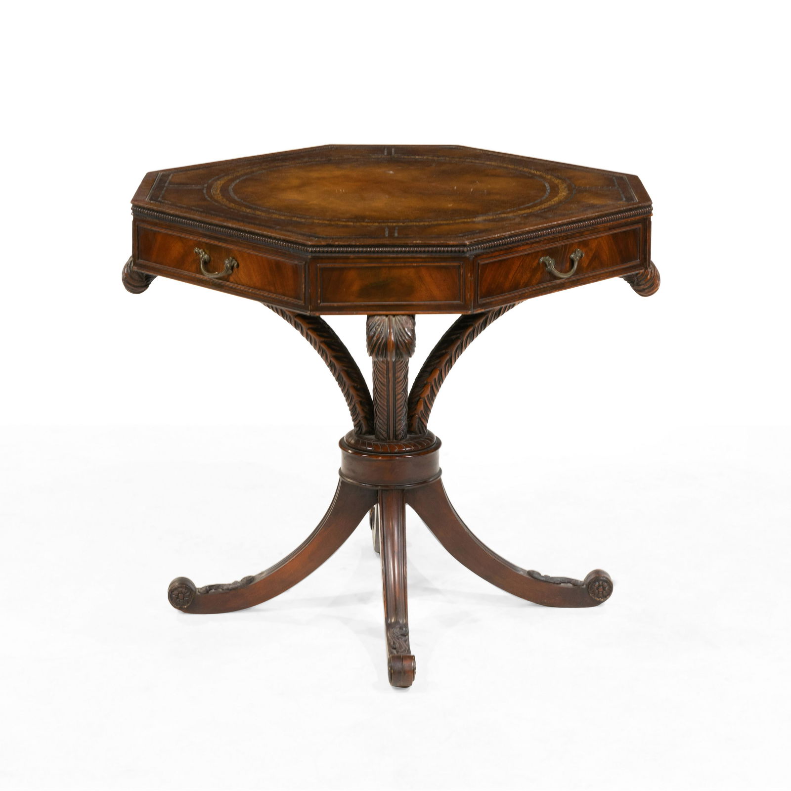 Leather Top Mahogany Table (1 of 4)