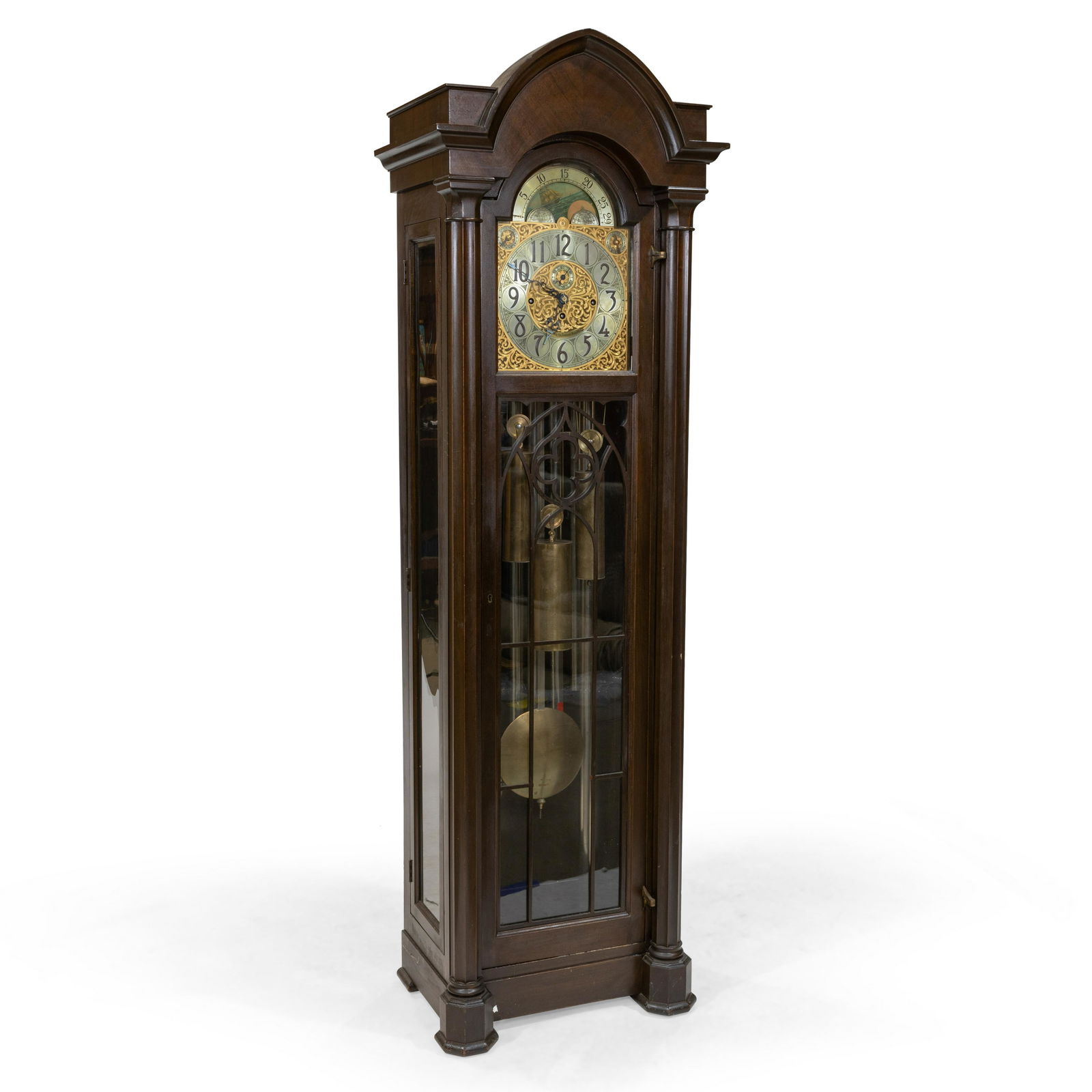 Walnut Chime Grandfather Clock (1 of 9)