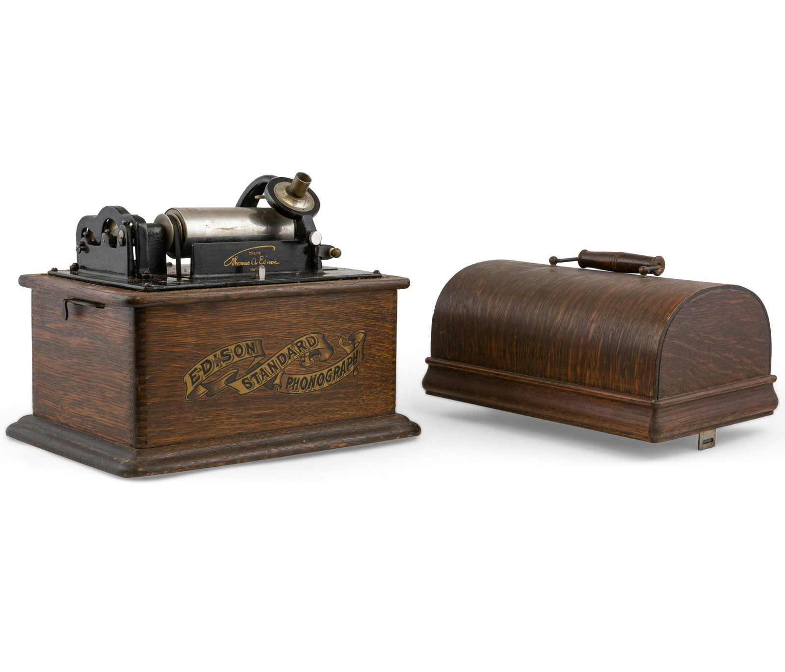 Edison - Standard Phonograph: Description - Edison standard phonograph. Dimensions - case- 11.5" x 14" x 9.5"