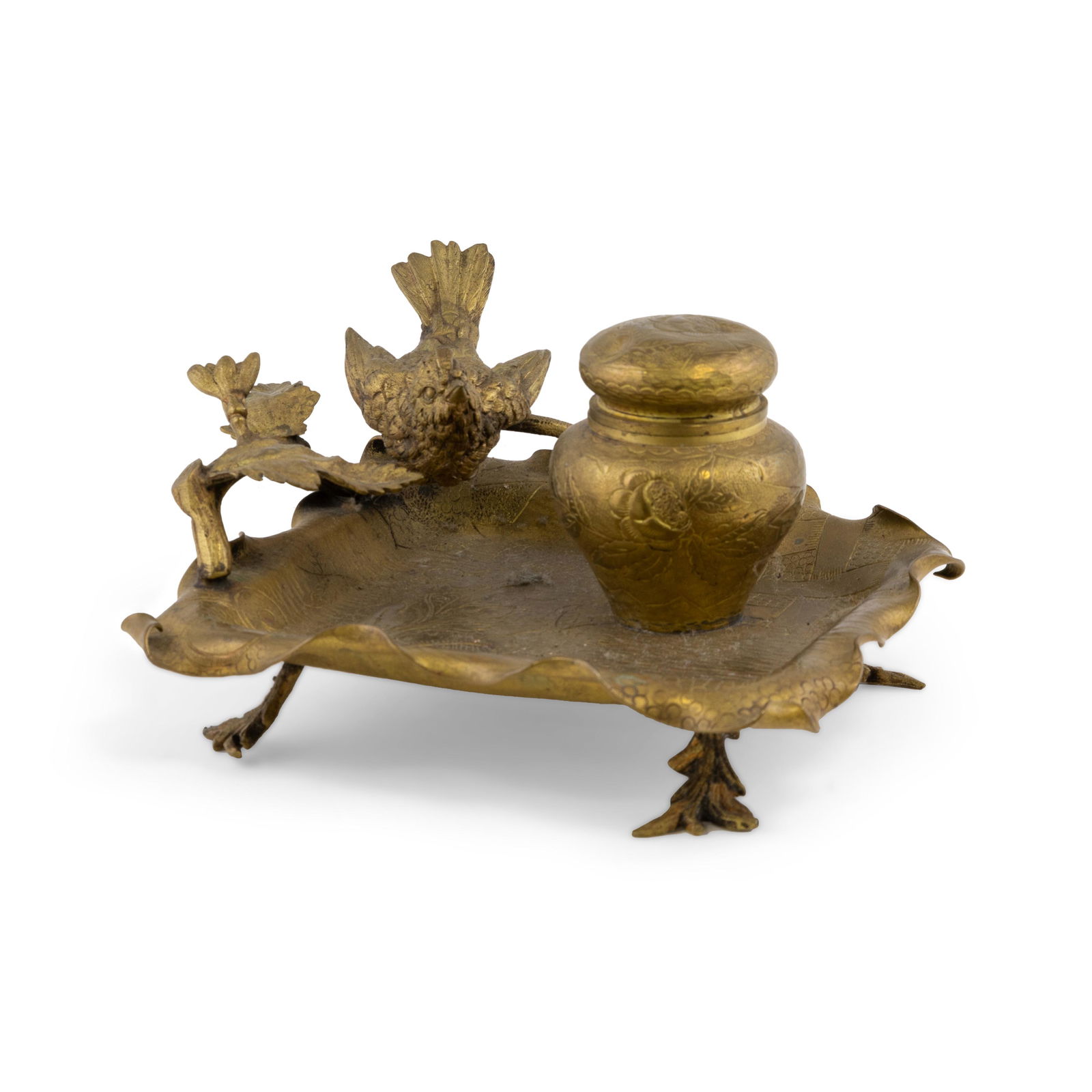 Figural Bronze Inkwell (1 of 4)