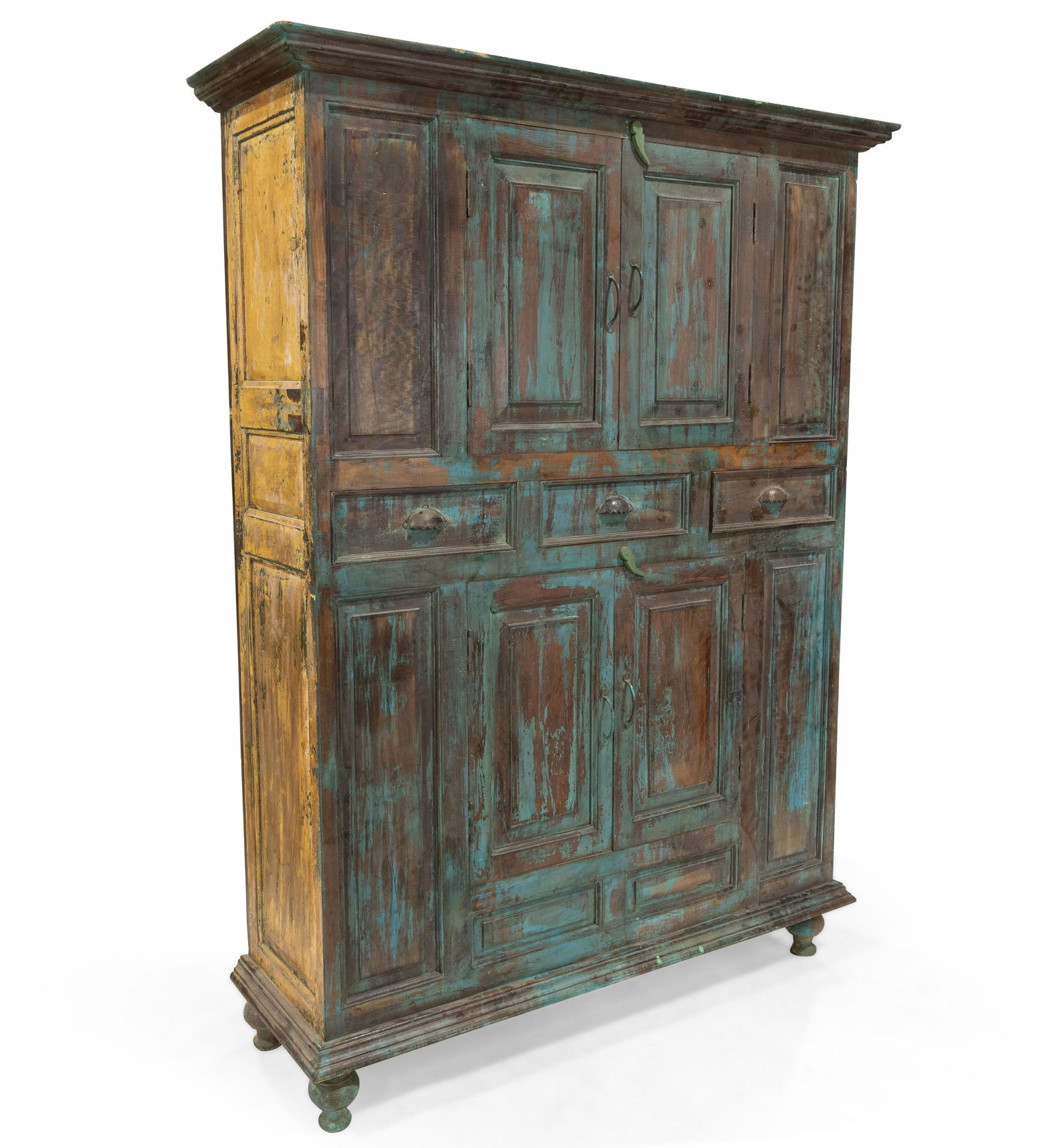 Primitive Style Panel Painted Cupboard (1 of 2)