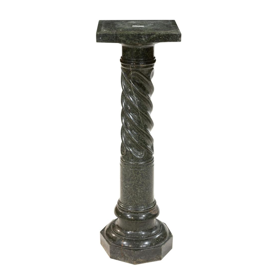 Victorian Green Marble Pedestal (1 of 4)