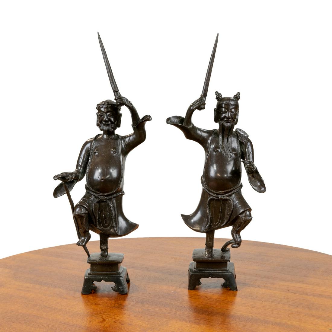Chinese Bronze Warriors - Pair (1 of 4)