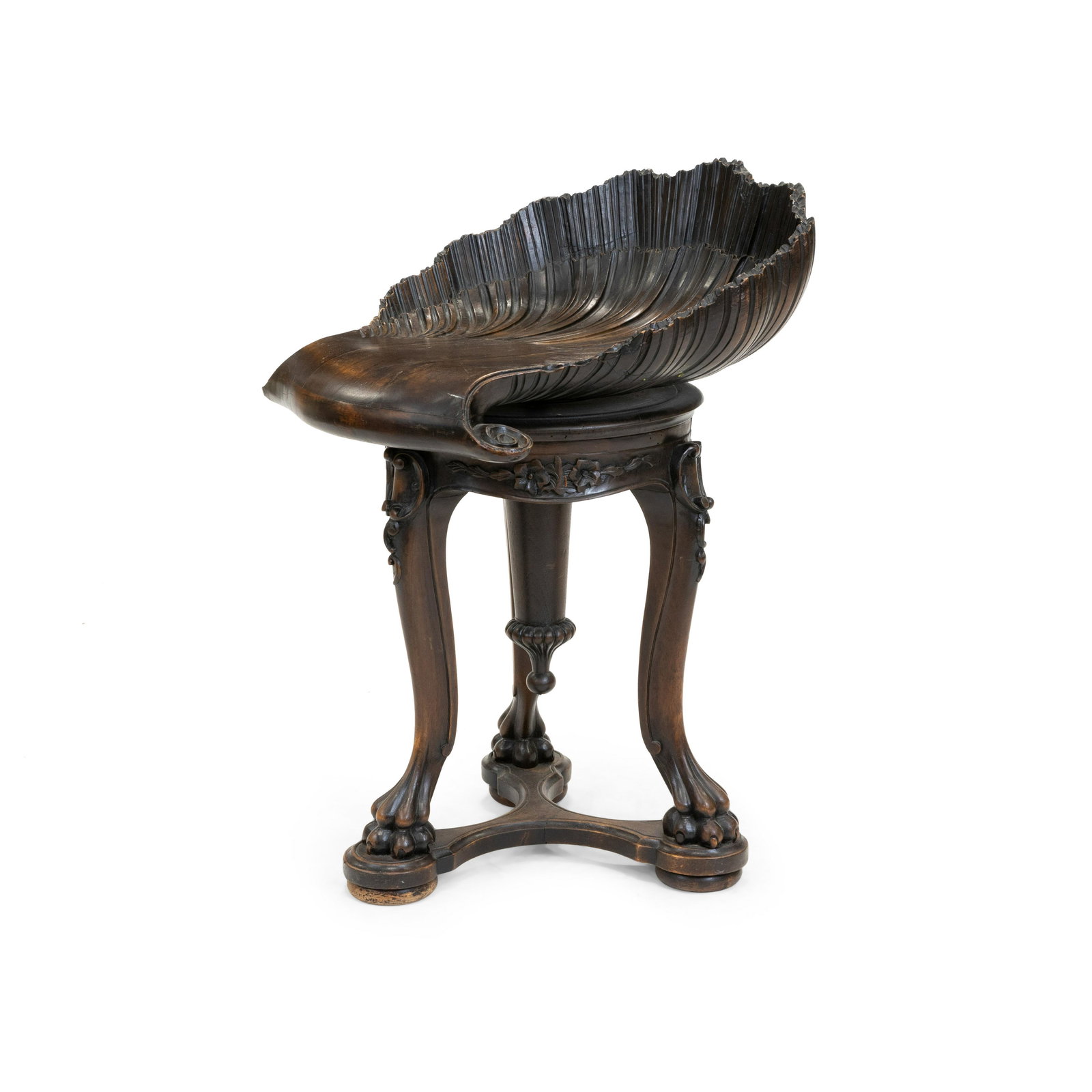 Italian Carved Grotto Stool (1 of 6)