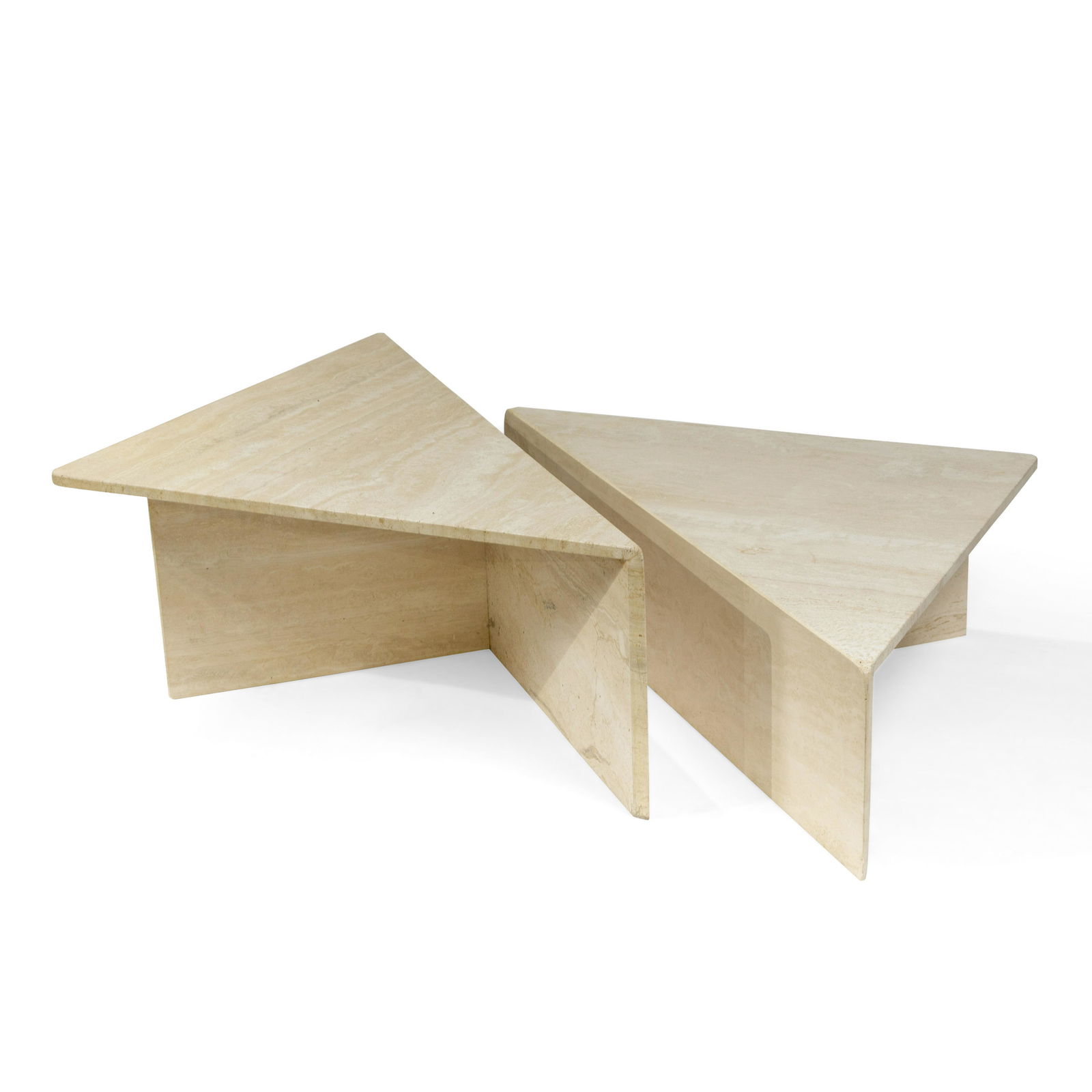 Travertine Two Part Coffee Table (1 of 6)