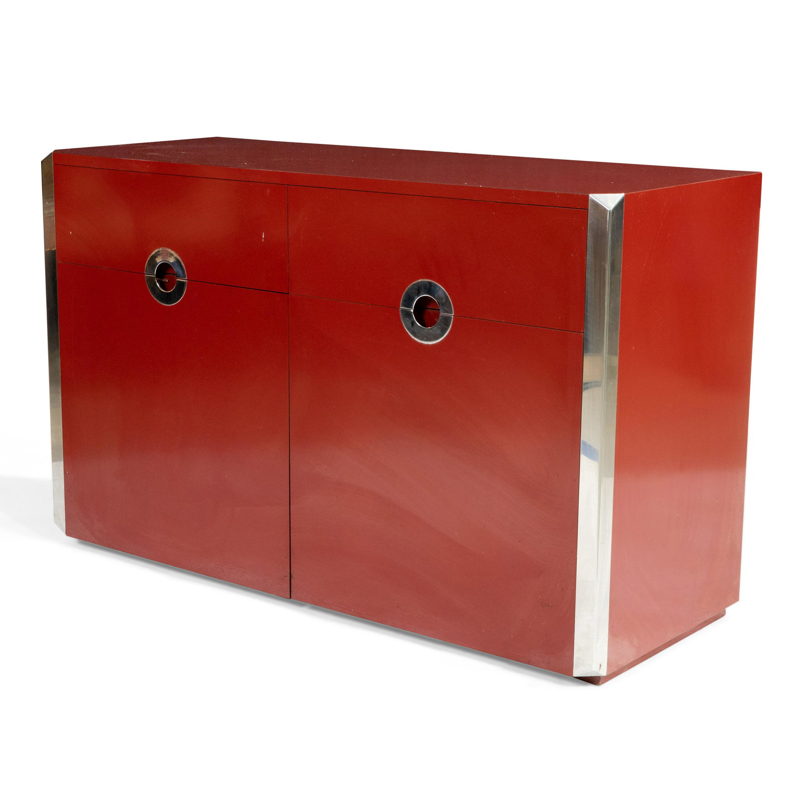 Willy Rizzo - Pierre Cardin - Compact Credenza: Description - Willy Rizzo for Pierre Cardin compact credenza Dimensions - 30" x 47.5" x 19"