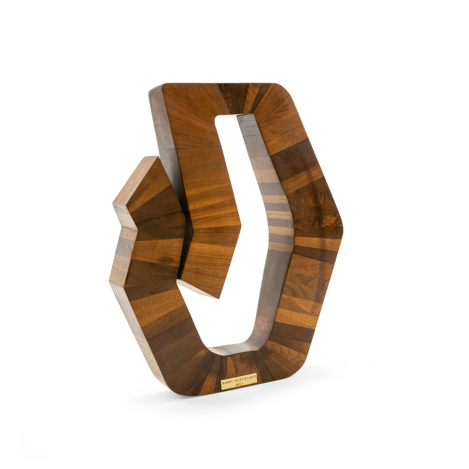 Harry Allen Raab II - Abstract Wood Sculpture: Description - Harry Allen Raab II abstract wood sculpture 1972. Dimensions - 17.5" x 13.5" x 3"