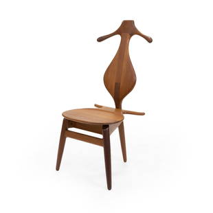 Hans Wegner - PP250 Teak Valet: Description - Hans Wegner teak valet by P.P. Mobler Allerod.. Unmarked. Dimensions - 41.5" x 19" x 17.5"