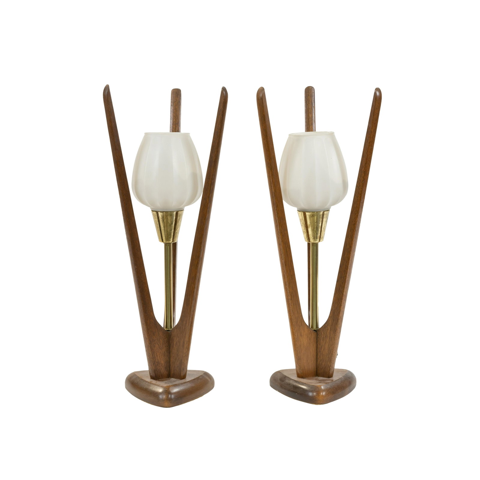 Walnut Lamps - Pair (1 of 2)