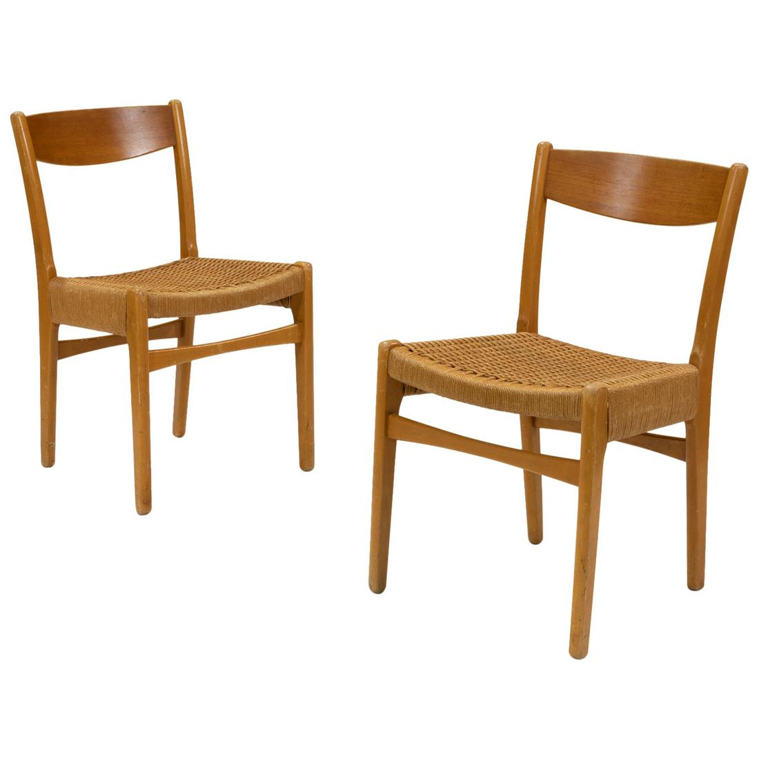 Scandinavian Chairs - Pair: Description - Pair of Scandinavian chairs. Dimensions - 31" x 17.5" x 20"