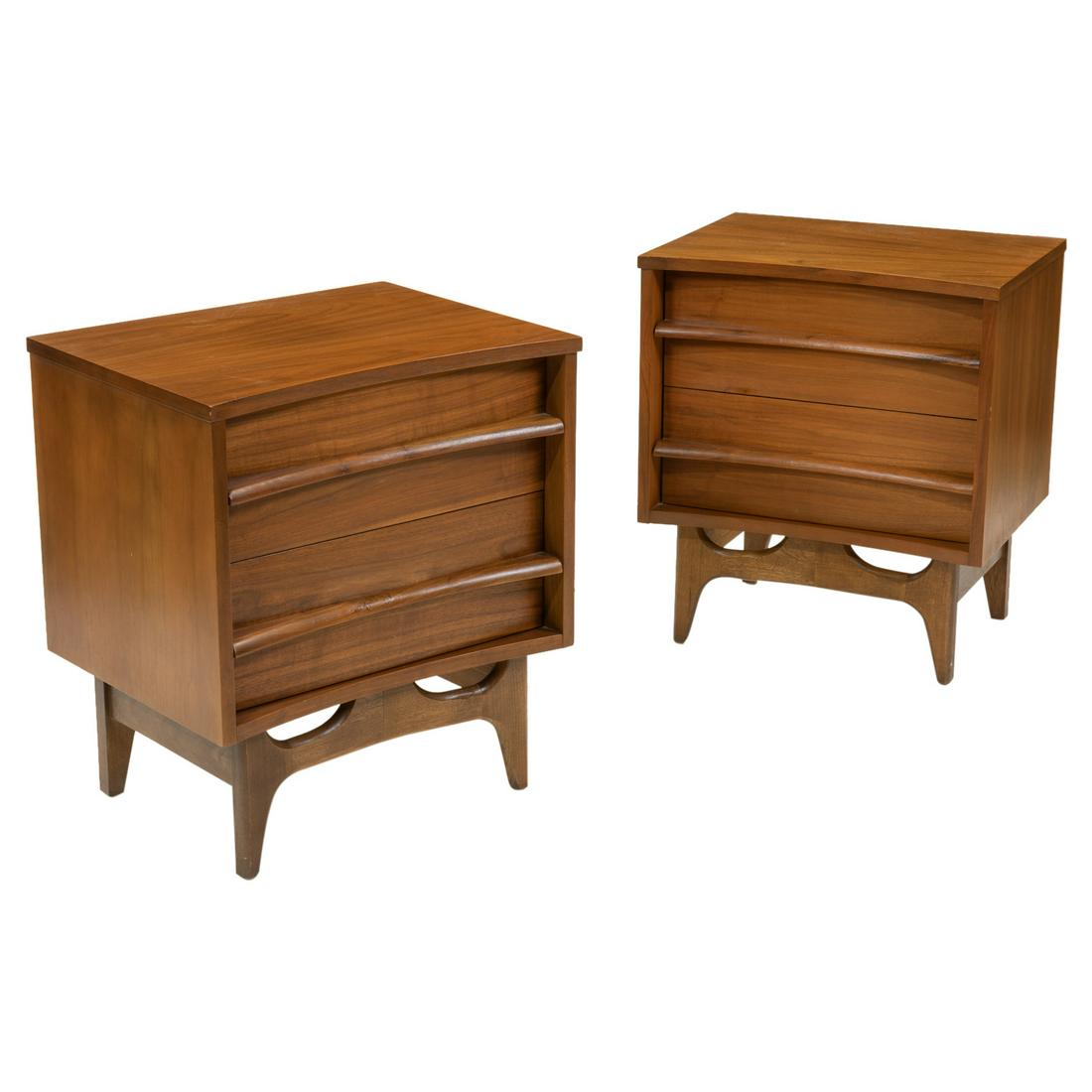 Young MFG - Concave Walnut Nightstands (1 of 4)