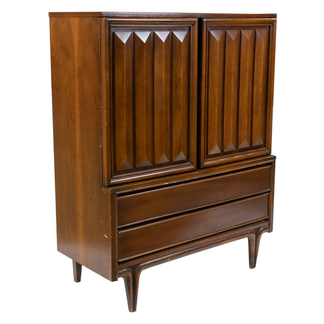 Mid Century Walnut High Chest (1 of 4)