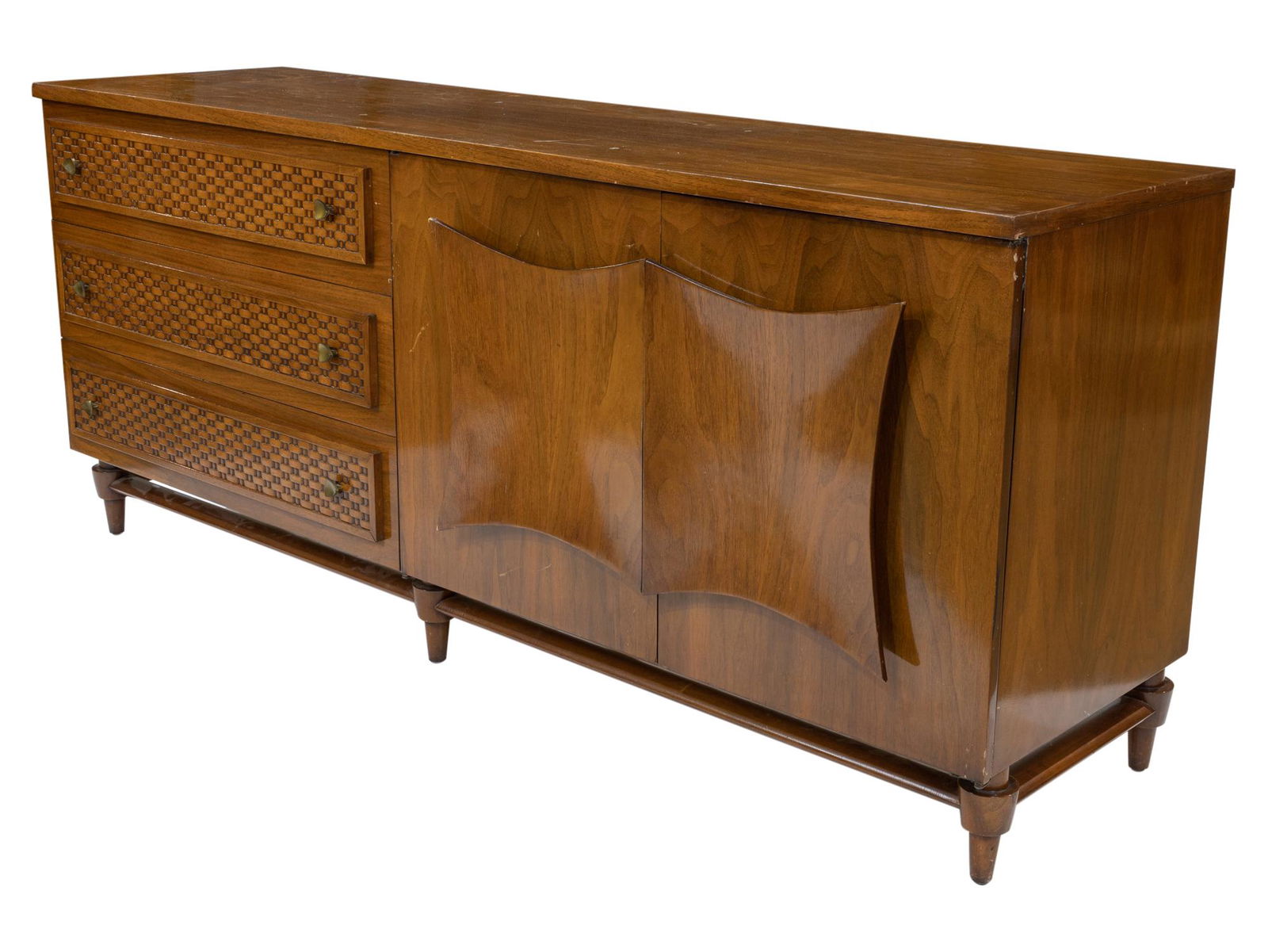 Mid Century Walnut Credenza/Chest (1 of 8)