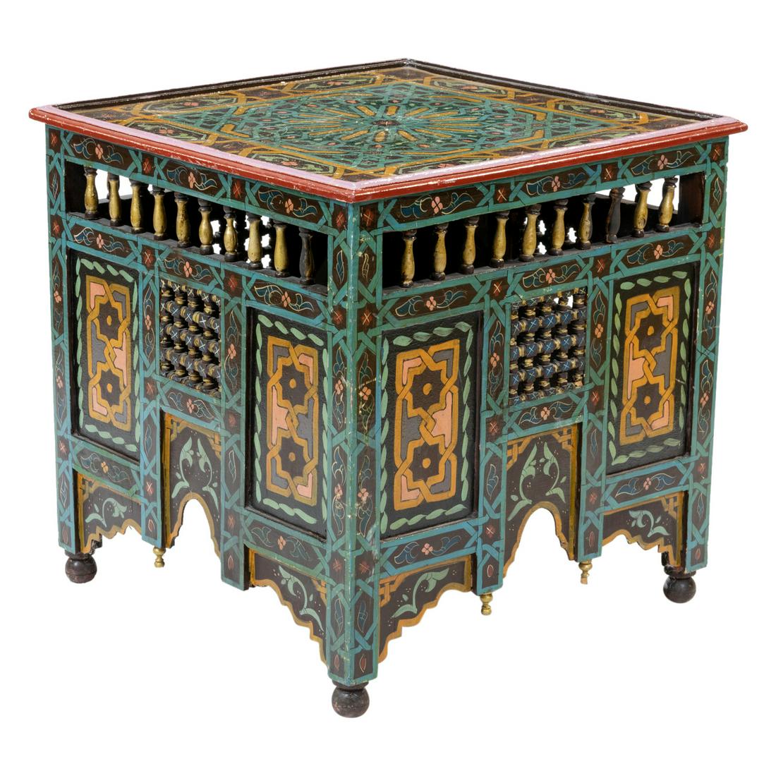Painted Moroccan Style Table (1 of 2)