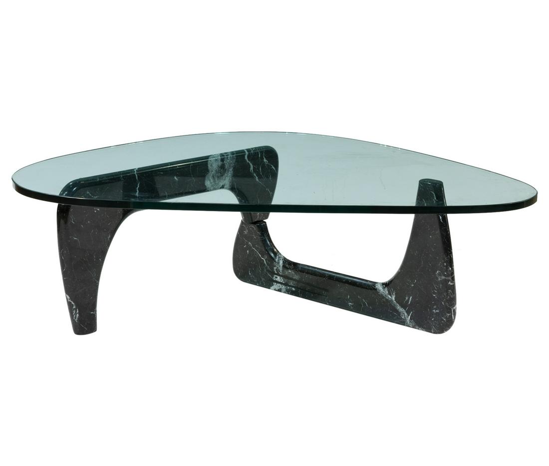 Noguchi Style  - Marble and Glass Coffee Table (1 of 2)