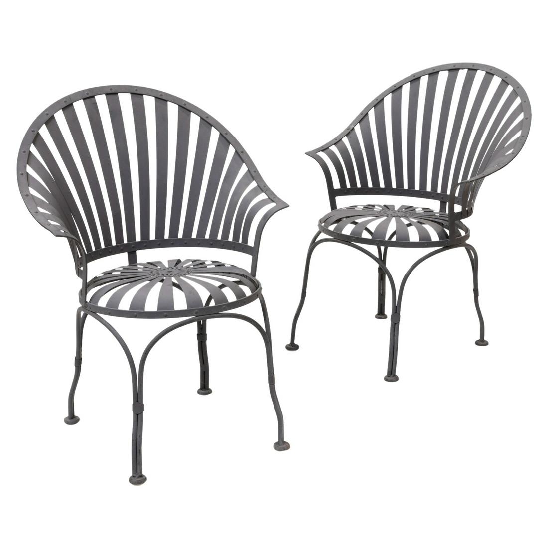 Deco Style Iron Spring Chairs - Pair (1 of 3)