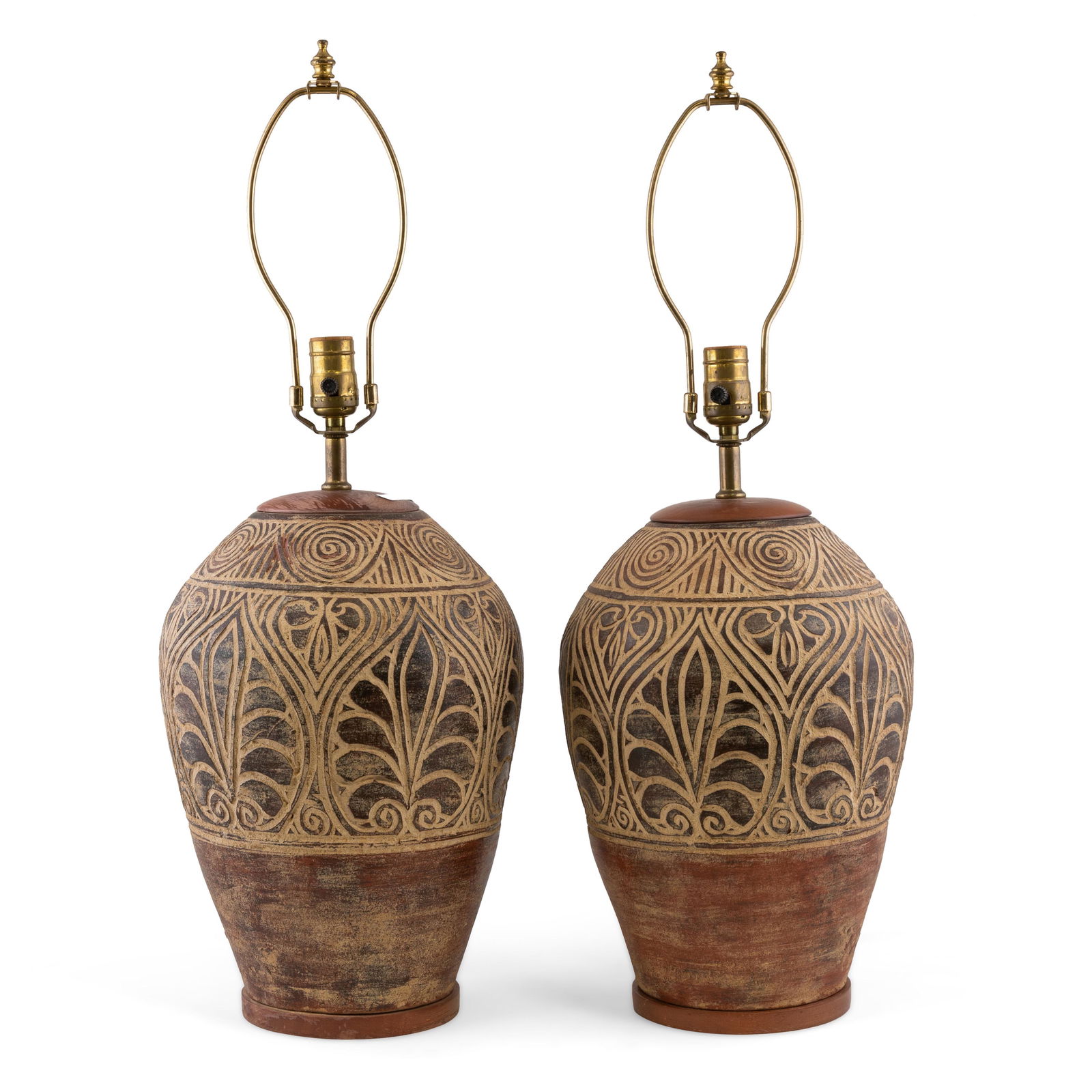 Southwestern Pottery Lamps - Pair (1 of 2)