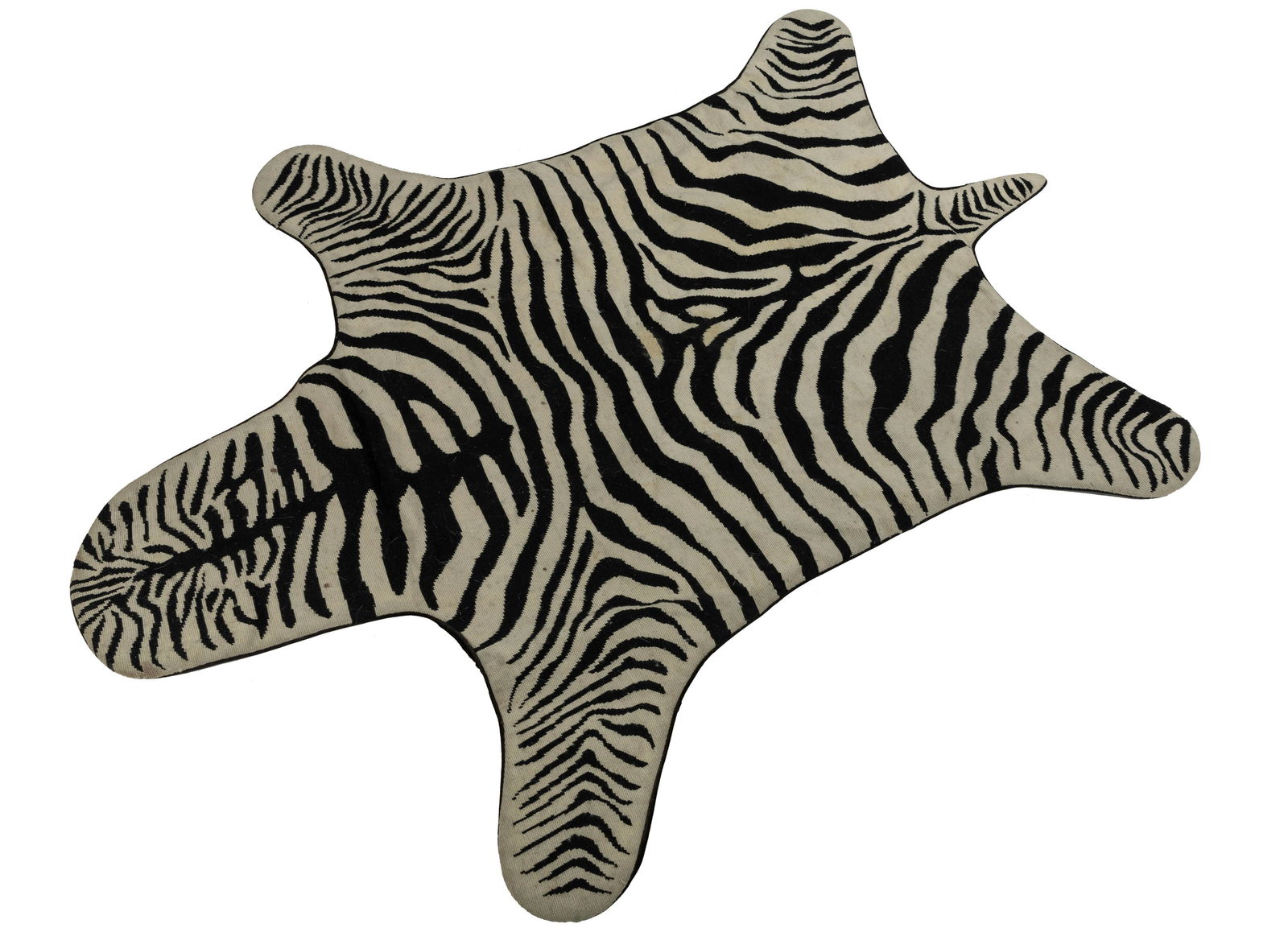 Vintage Needlepoint Zebra Rug (1 of 3)