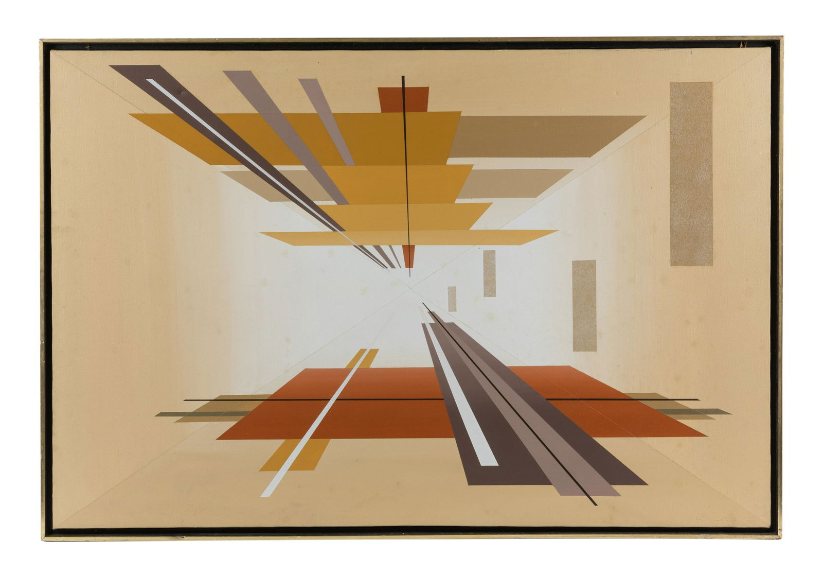 Mid Century Abstract Oil on Canvas (1 of 2)