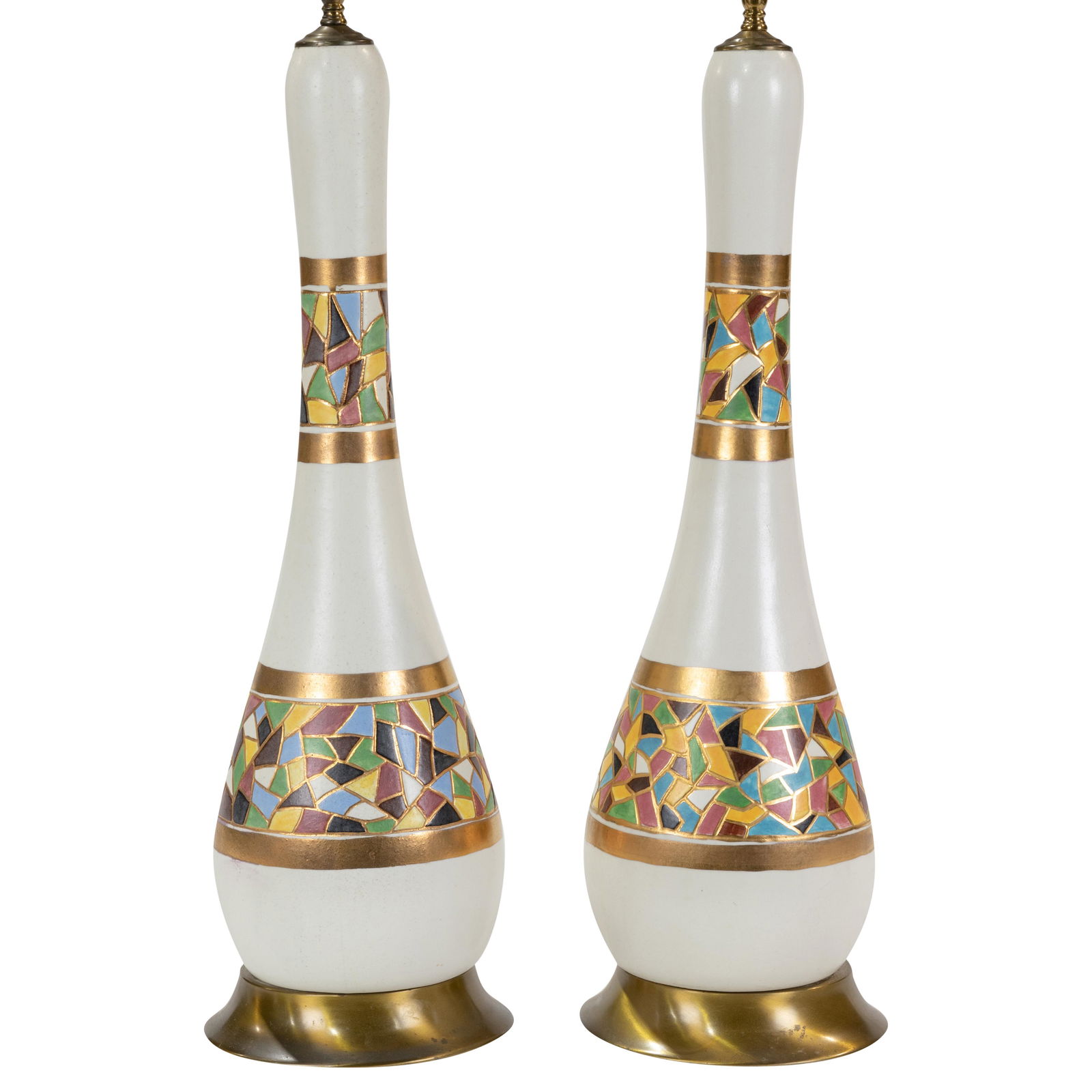 Mid Century Pottery Lamps - Pair (1 of 2)