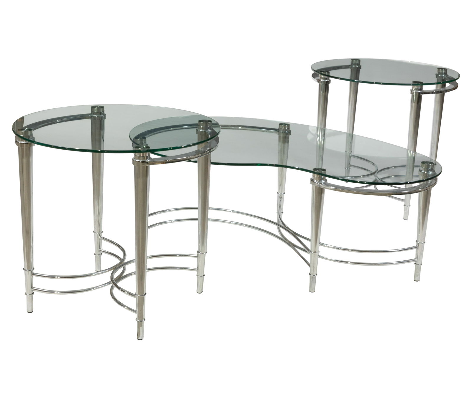 Chrome and Glass Tables -3 (1 of 2)