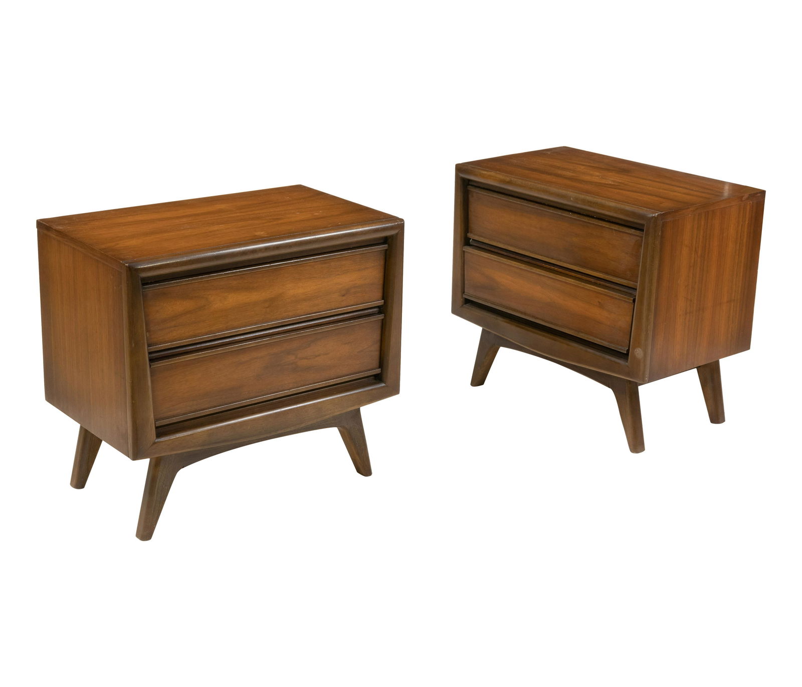 Walnut Mid Century Nightstands (1 of 2)