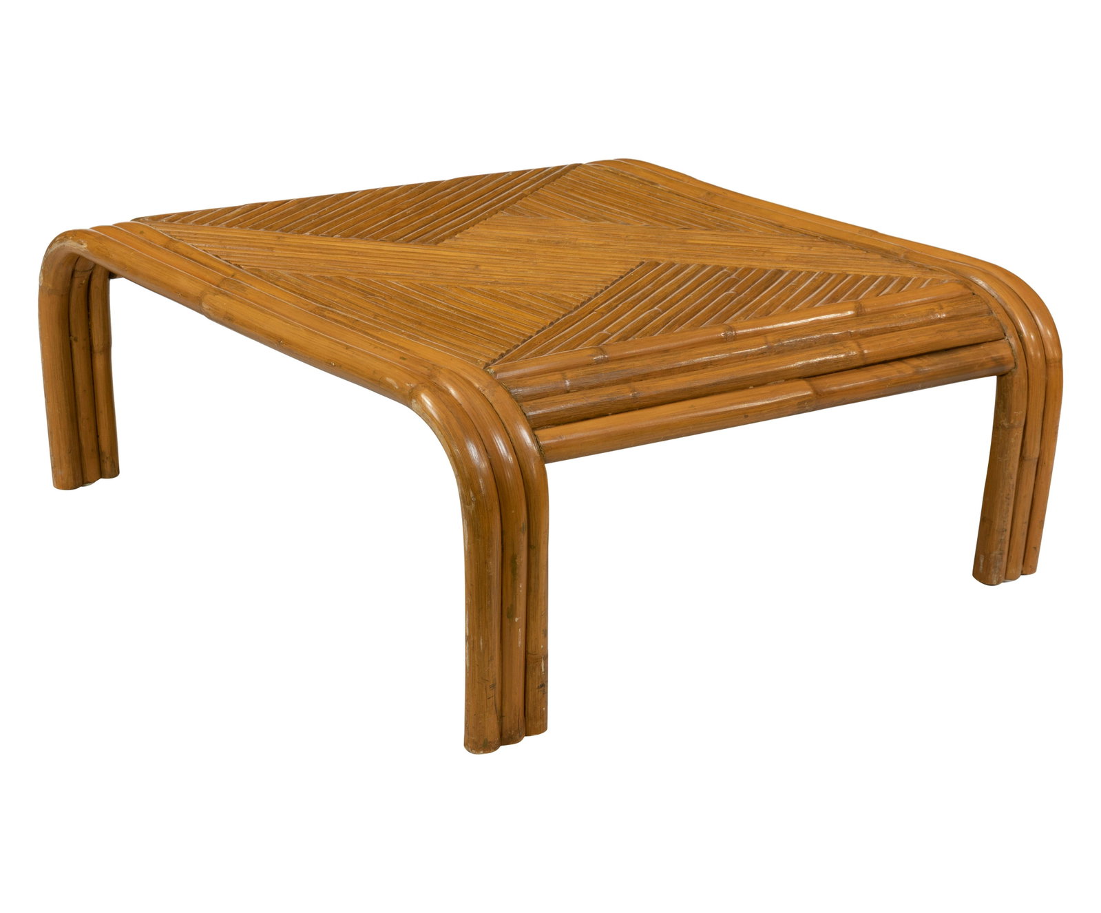 Rattan Coffee Table: Description - Rattan coffee table. Dimensions - 17" x 39" x 40"
