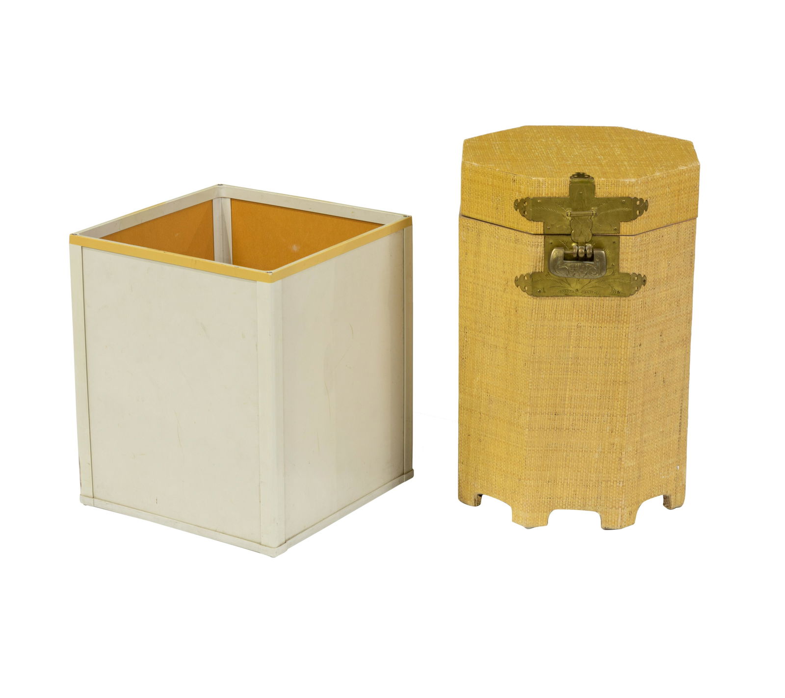 Waster Basket and Linen Wrapped Box (1 of 3)