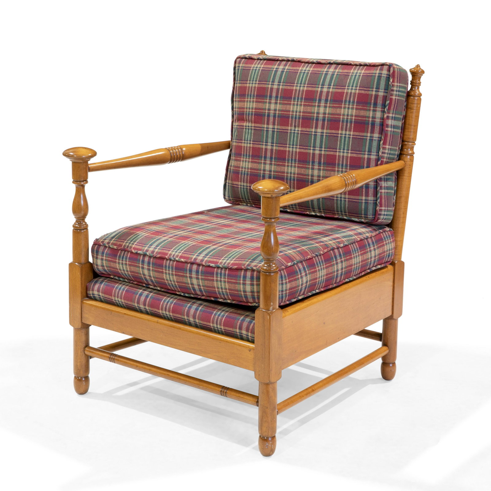 Stickley Maple Chair: Description - Maple porch chair by Stickley Fayetteville. Dimensions - 34" x 28" x 28"