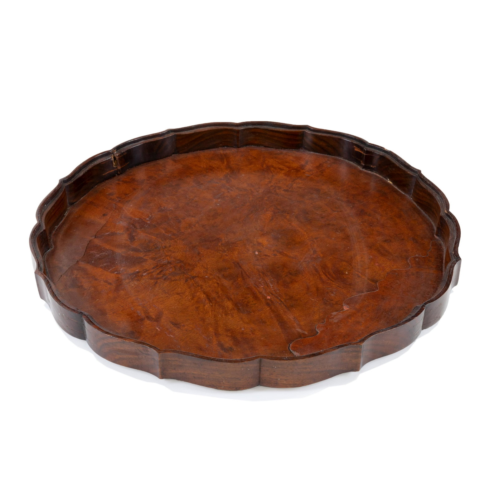 Chippendale Style Serving Tray: Description - Chippendale style mahogany serving tray. Dimensions - 1" x 15"