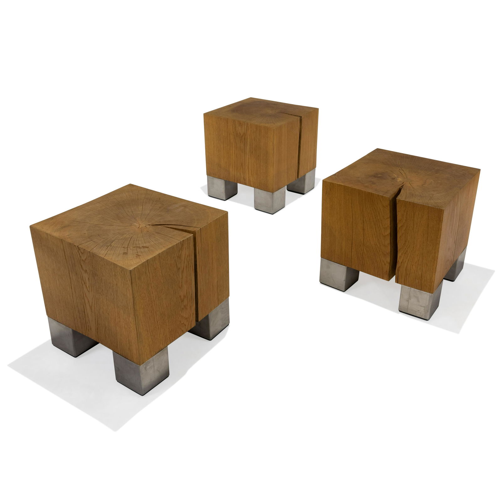 American Studio Oak & Steel Tables - Three (1 of 2)