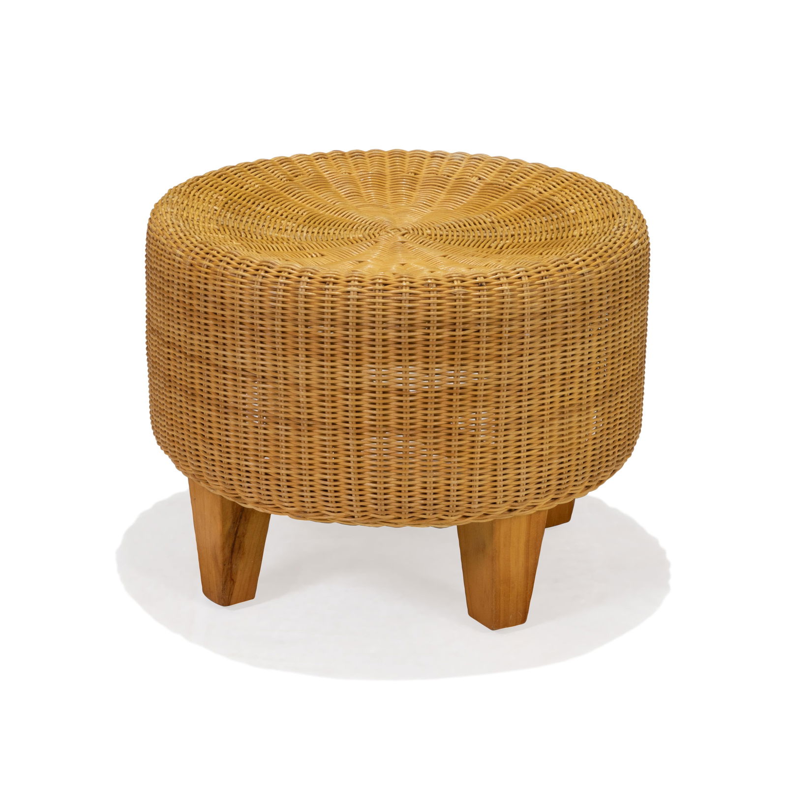 Wicker Ottoman (1 of 2)