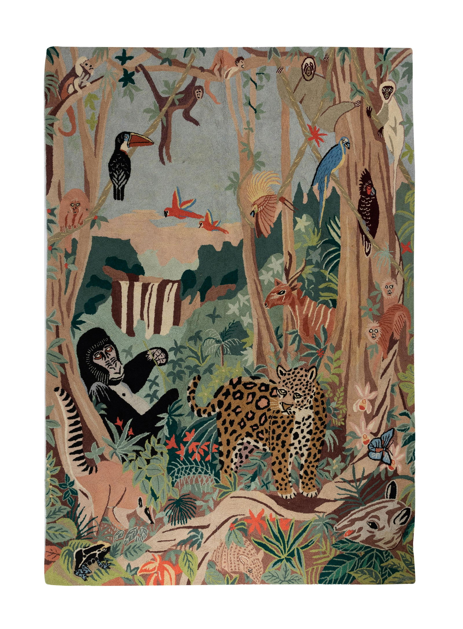Vintage Needlepoint Jungle Rug (1 of 7)