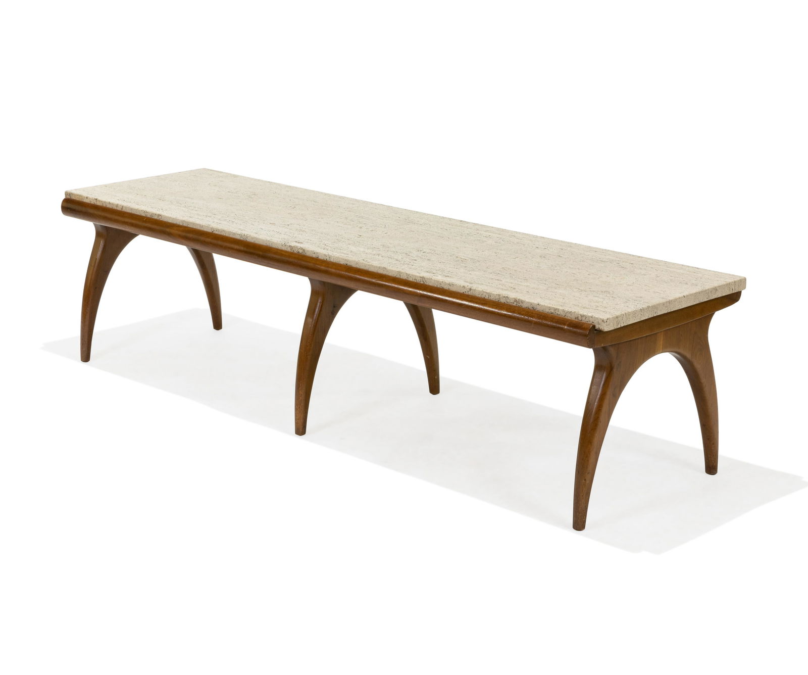 Bertha Schafer - Singer & Sons - Travertine Table (1 of 3)