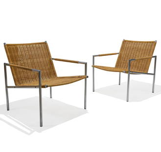 Martin Visser - SZ01 Lounge Chairs - Pair: Description - A pair of Martin VIsser SZ01 lounge chairs. Dimensions - 27.5" x 23.5" x 24.5"