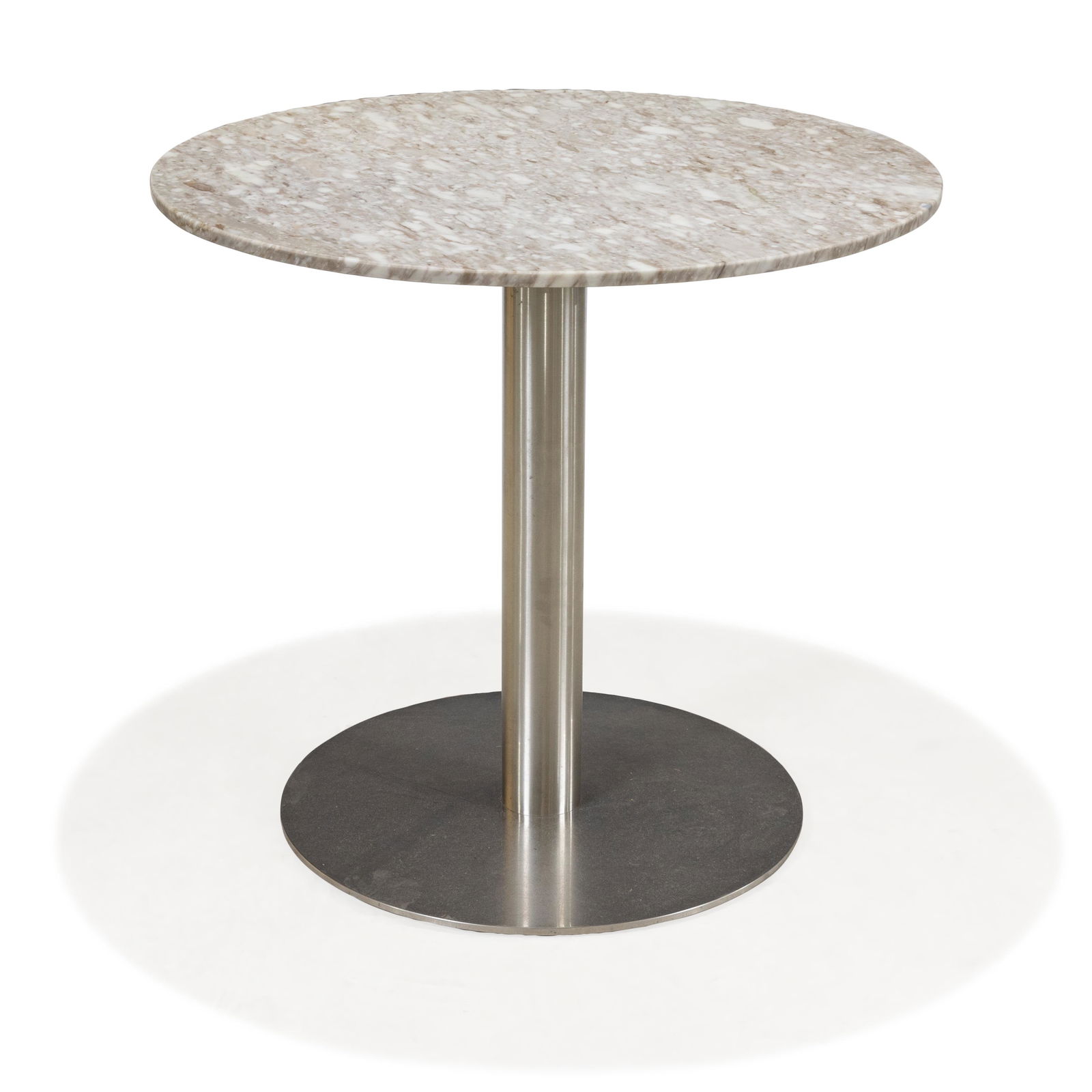 Contemporary Marble Top Pedestal Table (1 of 2)