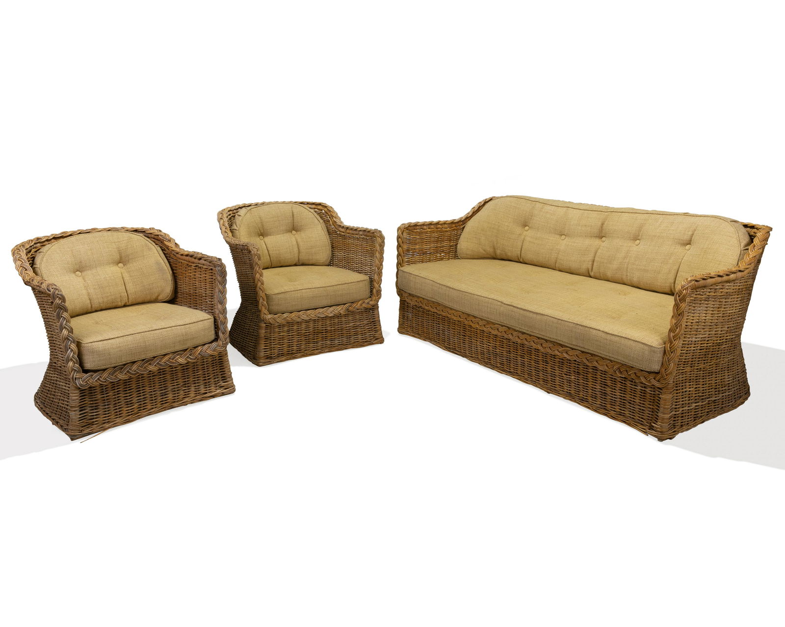 Three Piece Wicker Porch Set (1 of 2)