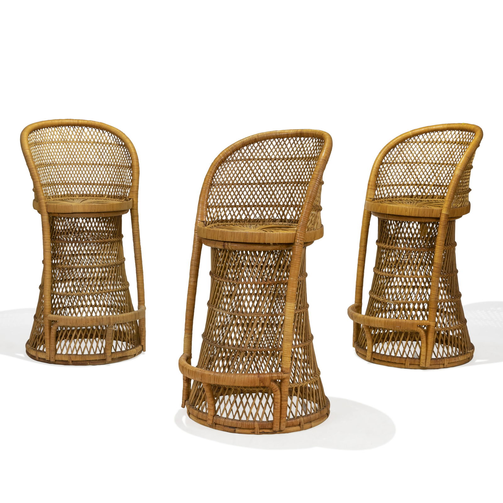 Boho Style Rattan Stools (1 of 2)